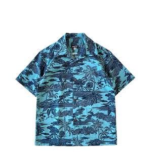 Mountain Lady's & Boy's Aloha shirt  / Sea people / Bright Blue