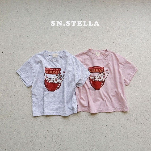 【取寄】sn.stella｜cereal tee｜シリアルT｜XS-JM｜kids&jr｜26 summer