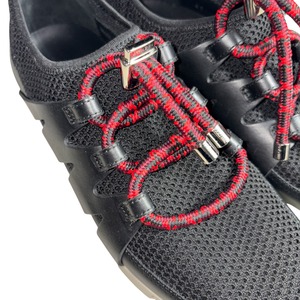 JIMMY CHOO leather × mesh sneakers