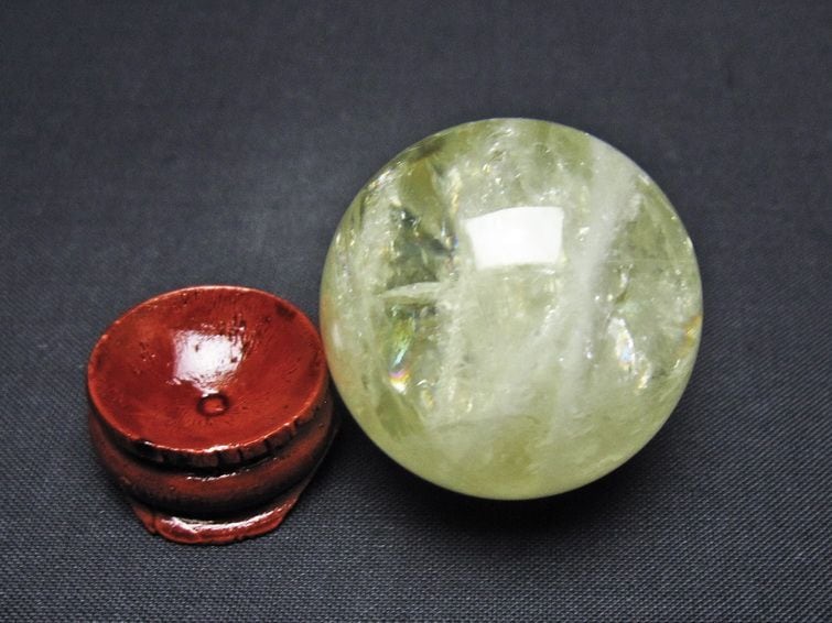 シトリン 丸玉 36mm シトリンクォーツ スフィア 一点物 141-7762