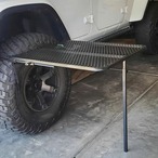 カータイヤテーブル アウトドアキャンプテーブル タイヤマウント 金属 折りたたみ