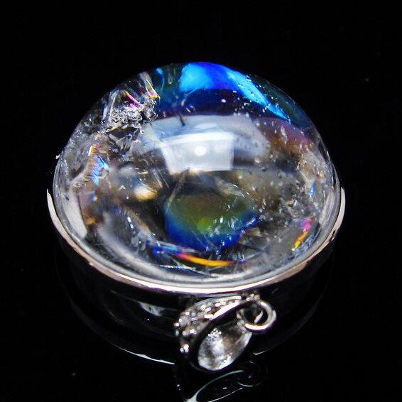 アイリスクォーツ 水晶 ペンダント 虹入り 一点物 おまかせ便 112-12428