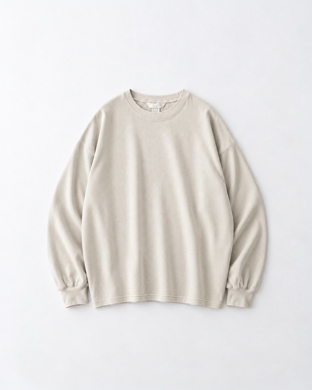 roundabout L/S Crew Neck T-Shirt OATMEAL