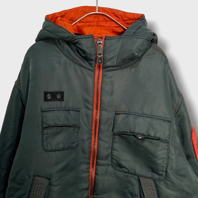 90s トミーヒルフィガー リバーシブルボンバージャケット MA-1モデル XL