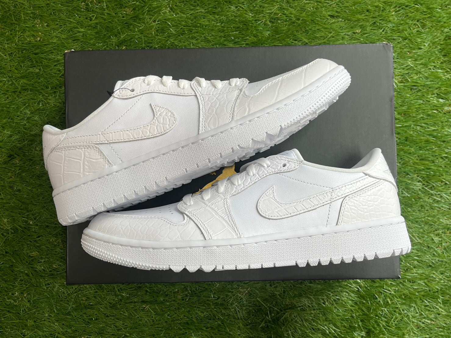 NIKE AIR JORDAN 1 LOW GOLF WHITE CROCODILE SKIN DD9315-110 28 