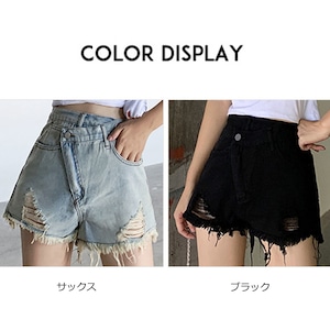 ダメージ デニム レディース ショートパンツ ストリート カジュアル 大人 かわいい おしゃれ ジーンズ きれいめ 大人可愛い 大人女子