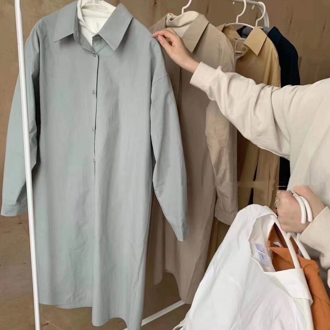 カラーシャツワンピース　AJ2205-D15