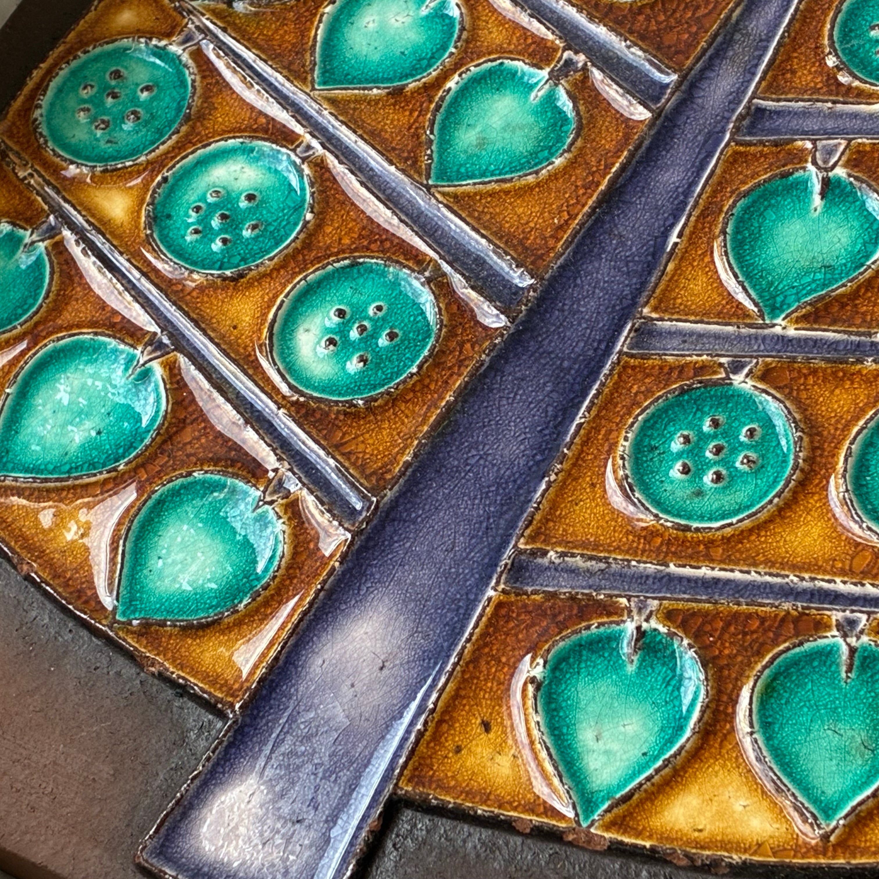 極レア＊ knabstrup keramik / ナブストラップ 大きな木と木の実 陶板