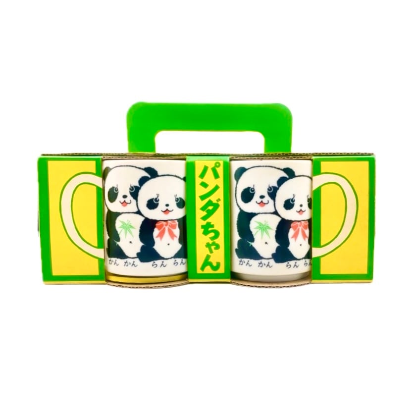 パンダのレトロマグカップセット | 光と音の専門店ハオハオハオ ブッダ