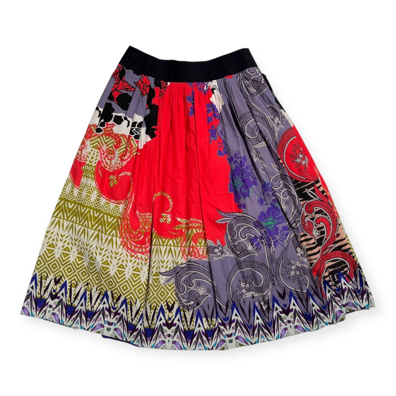 ETRO エトロ 総柄 フレア ロング スカート サイズ 42 /イタリー製/エトロジャパン