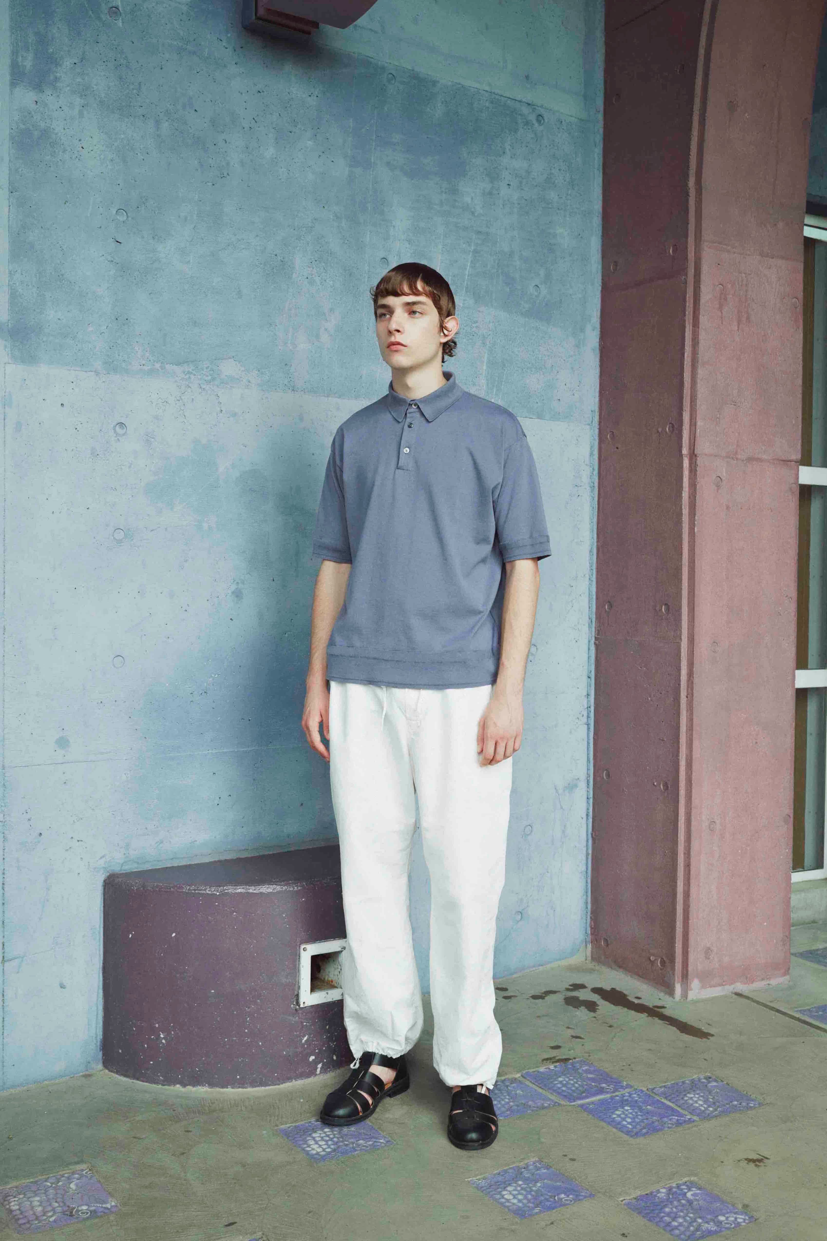 18GG KNIT POLO / 18GGニットポロシャツ(NAVY) | KICS DOCUMENT