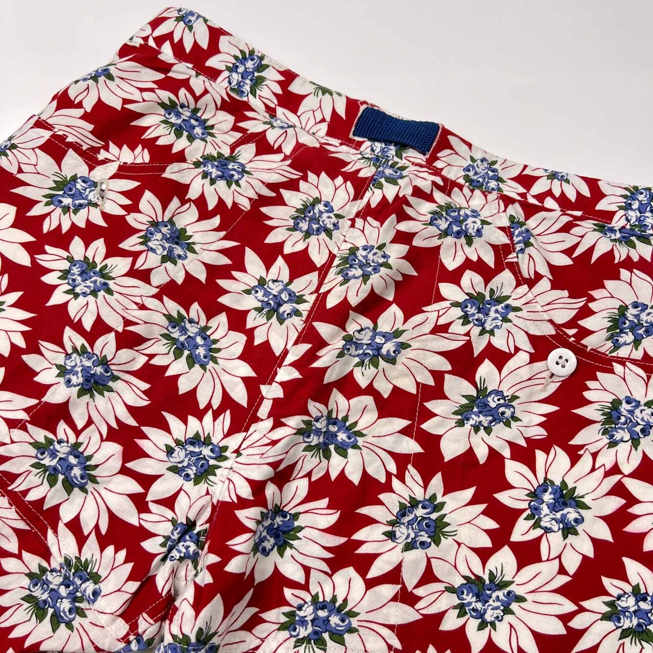 USA製 Battenwear NY バテンウェア 花柄 総柄 ショートパンツ ハーフパンツ ショーツ サイズ M /レッド/アメリカ製