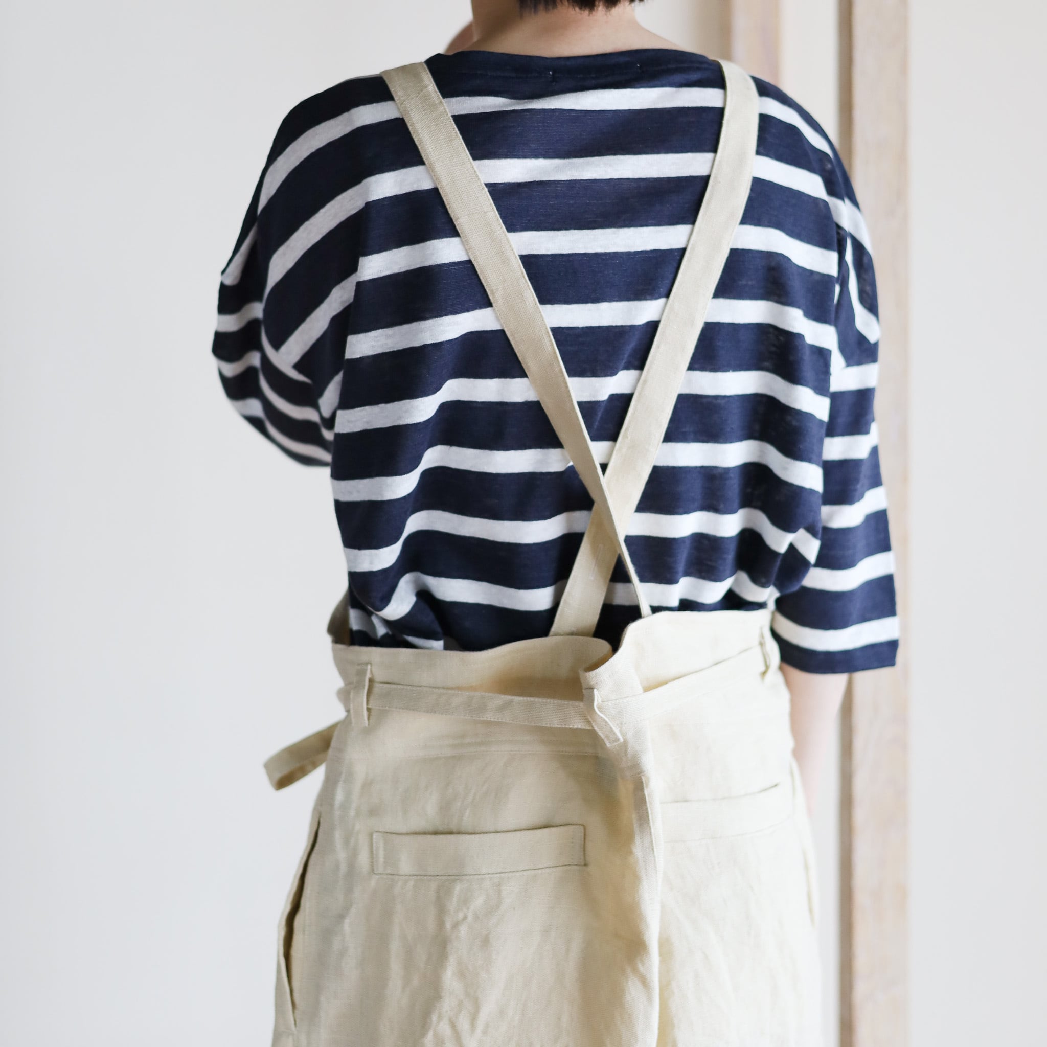 Vlas Blomme - Linen Hemp Canvas タックルーズサロペット - Yellow
