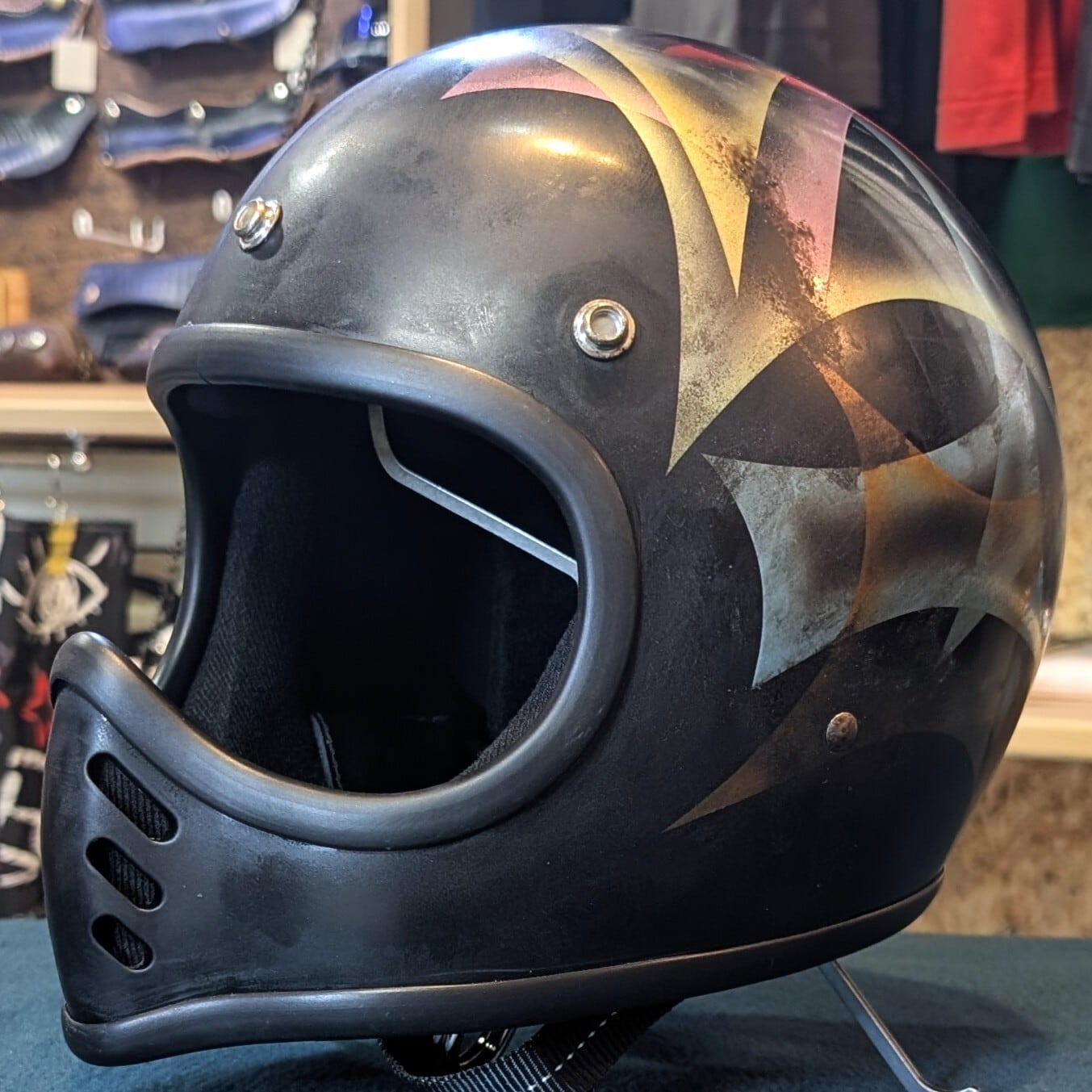一点限り【aging paint helmet⑱】OCEANBEETLE MTX ※サイズ変更可能