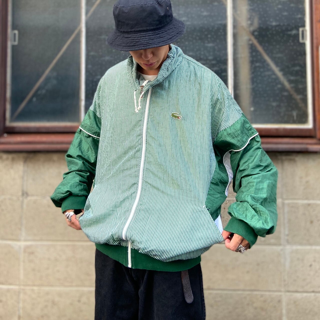 極美品★Supreme LACOSTE コラボ ナイロンジャケット 18SS M