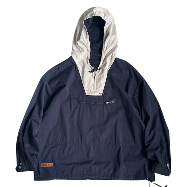 ANYTHING 2-tone cotton anorak jacket