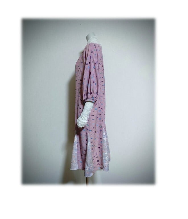 481 1点物 マーメイドワンピーㇲ Aライン 着物リメイク 訳アリ価格