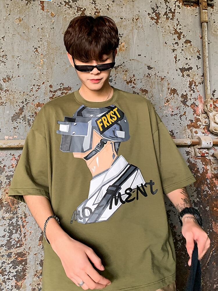 全2色 Tシャツ カットソー プリント カジュアル シンプル