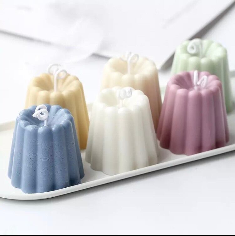 14.カヌレ型のシリコンモールド 韓国 キャンドル 石膏 お菓子 | Craft