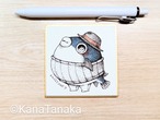 ［豆色紙サイズ］フーテンのフグの子・点描画