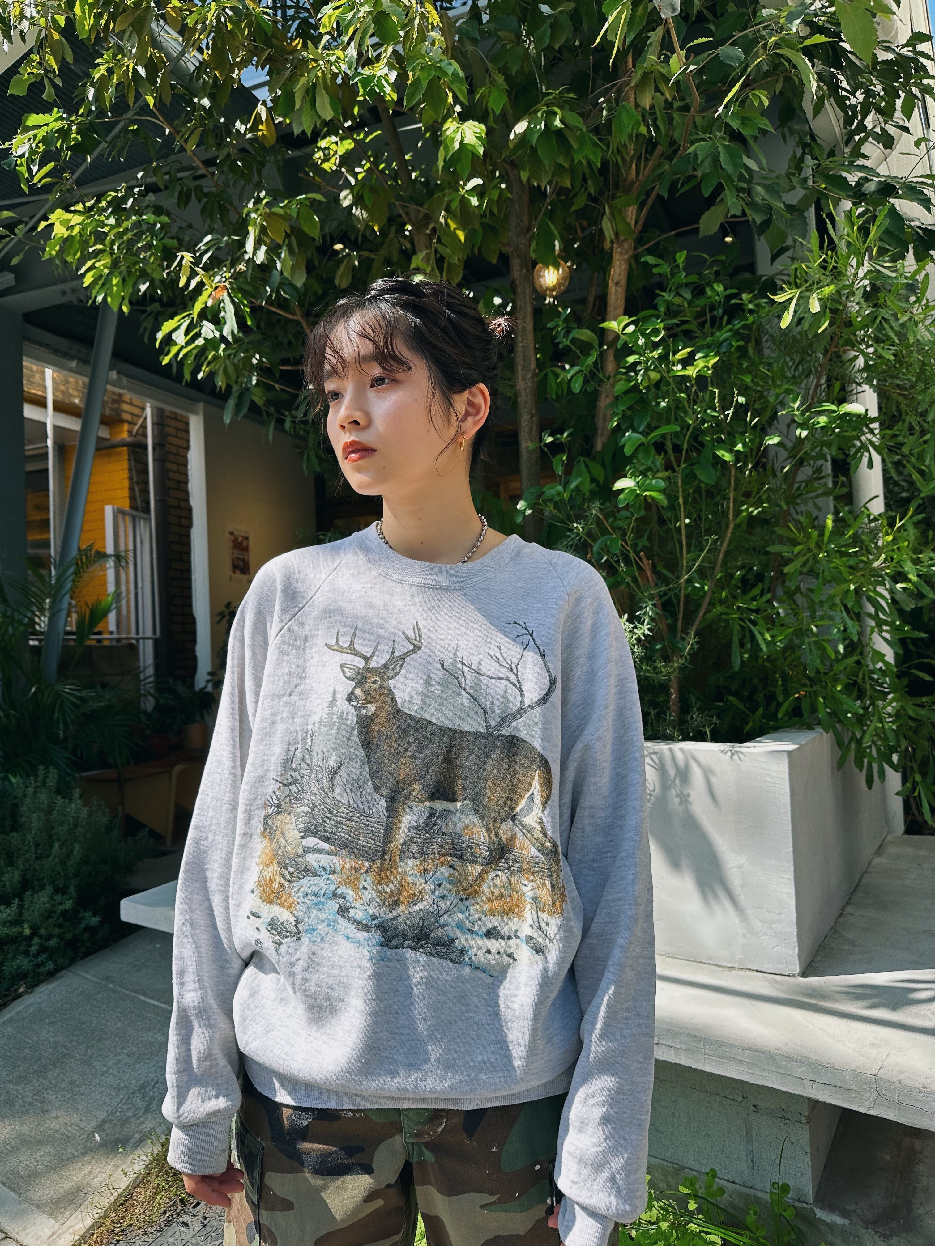 (CS891)80’s JERZEES printed sweat made in USA