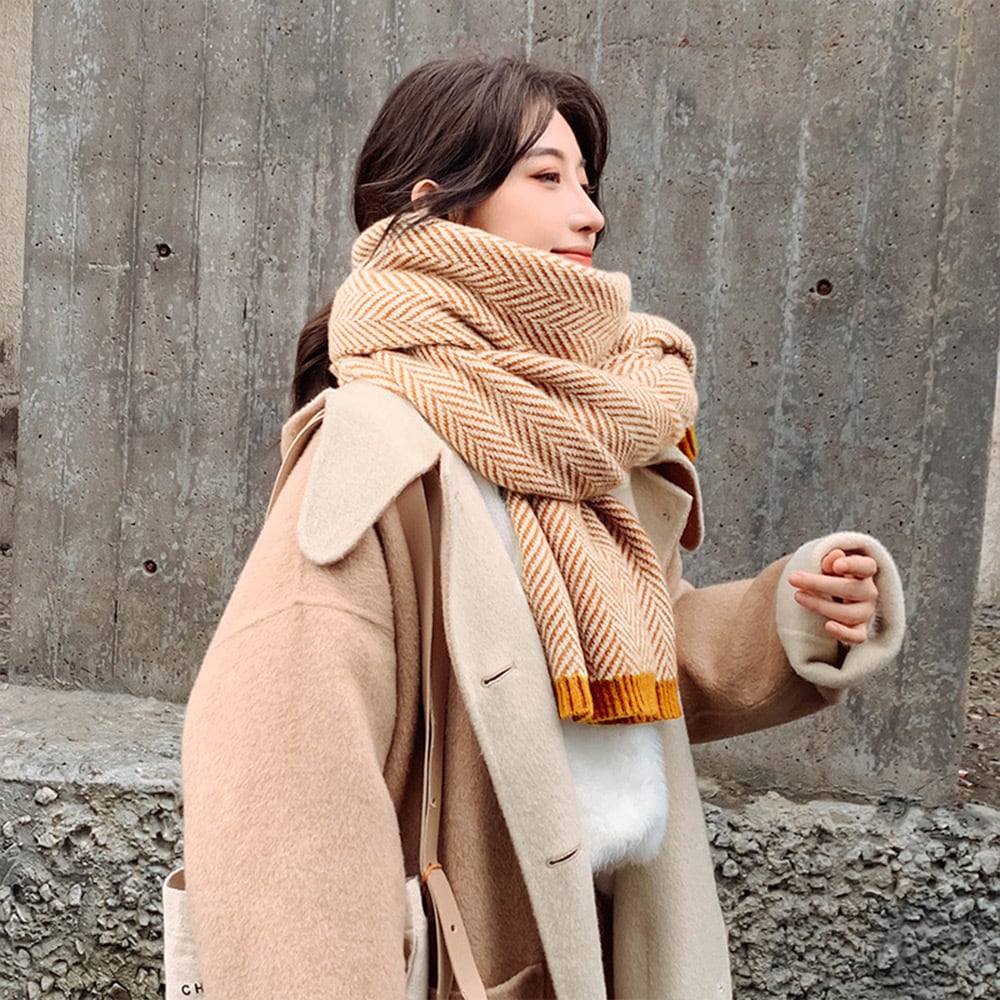 大判 ニット マフラー レディース 秋冬 防寒 保温 暖かい ストール 大人 きれいめ かわいい おしゃれ シンプル 通勤 通学 大人可愛い 大人女子