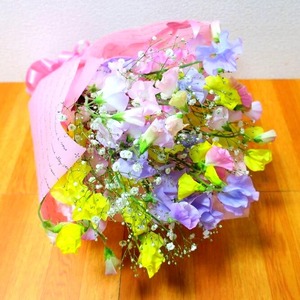 【スイトピーの花束Ｍ】【配送日：～3月31日まで】誕生日 記念日 お祝い 送別 愛妻の日 バレンタイン ホワイトデー