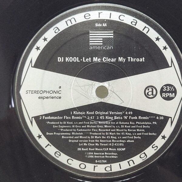 DJ Kool / Let Me Clear My Throat [0-43764, 9 43764-0] - 画像4