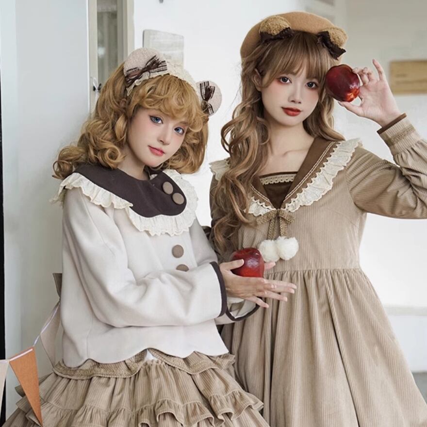 11月20日出荷 クラロリ ワンピース レトロ 学園風 双子コーデ ガーリー