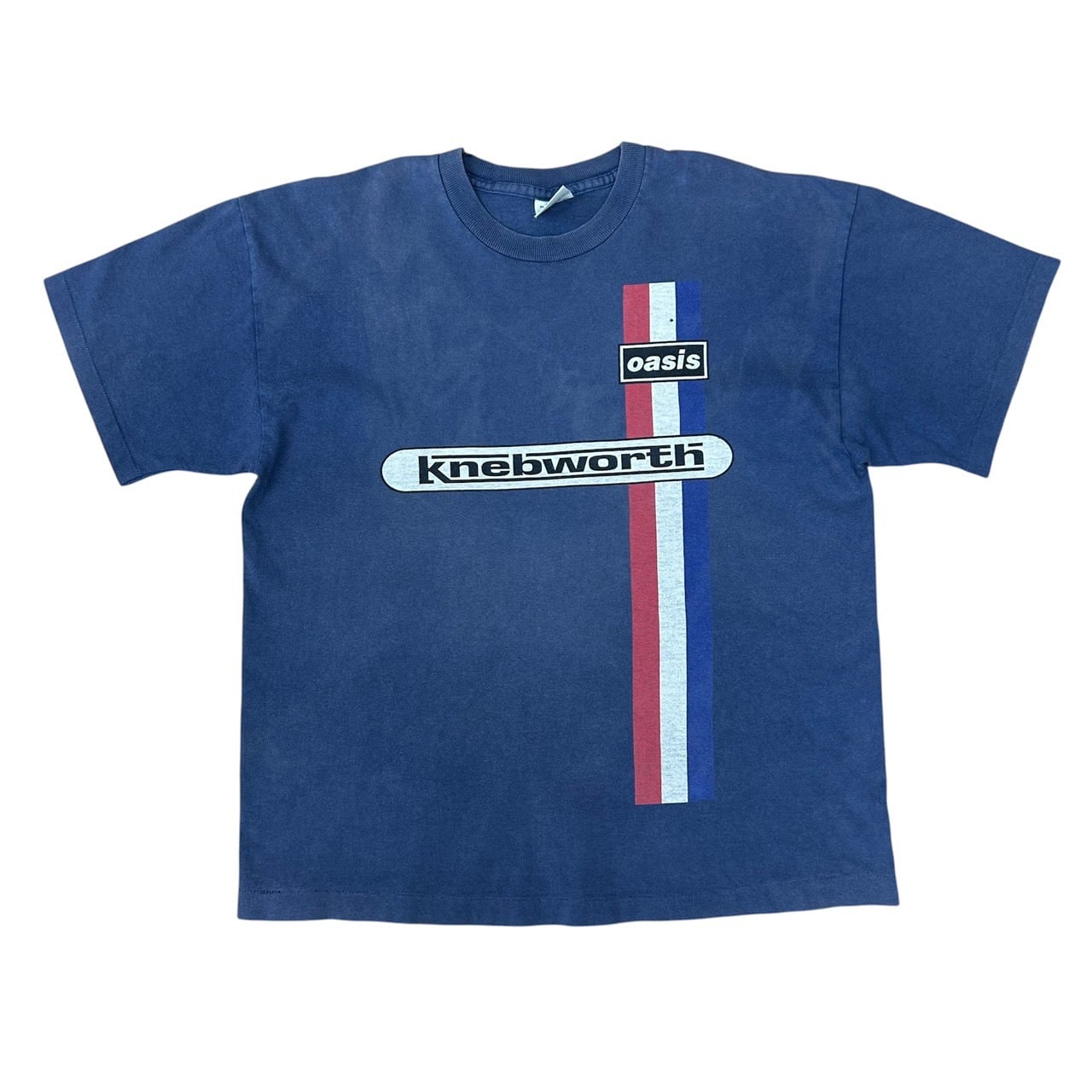 oasis Tシャツ NAVY フェード バンT キムタク オアシス 古着 OASIS