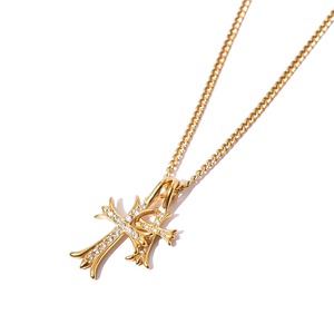 18ksp diamond cross 2連［gold］#n111