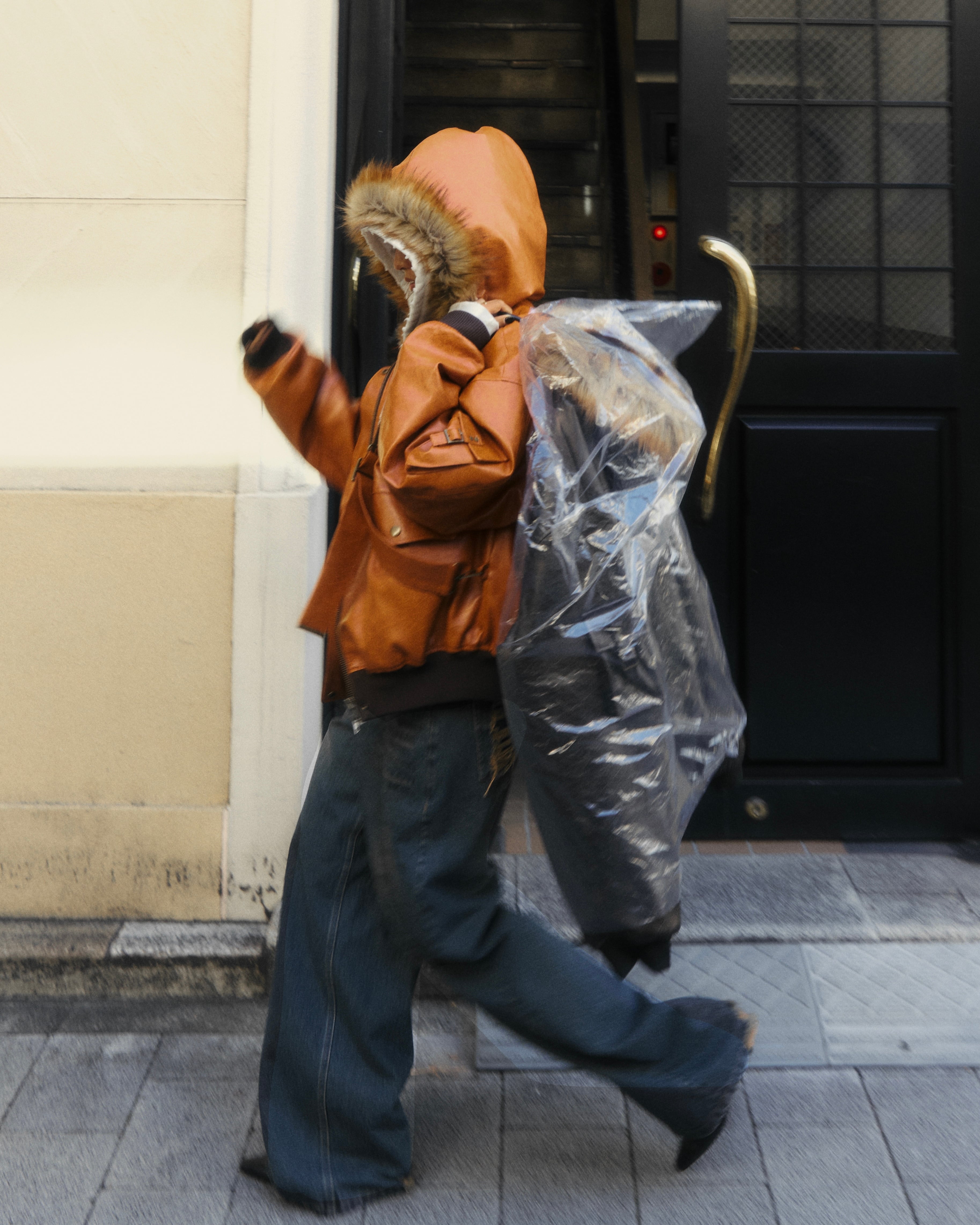 Frostage leather jacket / org | UNMAPPED