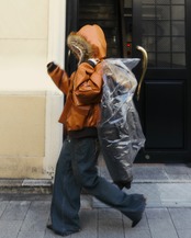 Frostage leather jacket / org