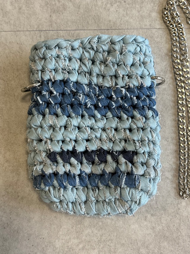 《1点もの》denim  phone holder / mix color