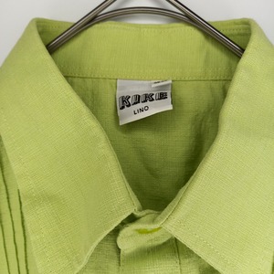KIKE　ヴィンテージ　キューバシャツ　半袖　ペールグリーン　ユーロ古着　38