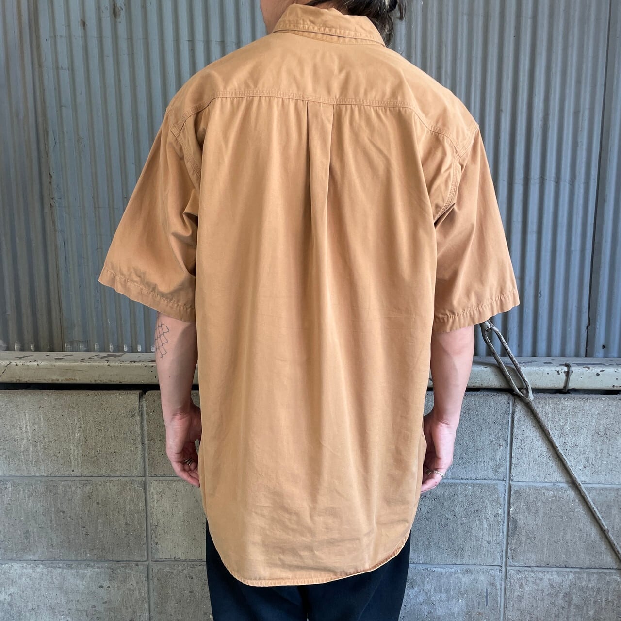 Carhartt カーハート 半袖ワークシャツ メンズL-XL相当 古着 ベージュ