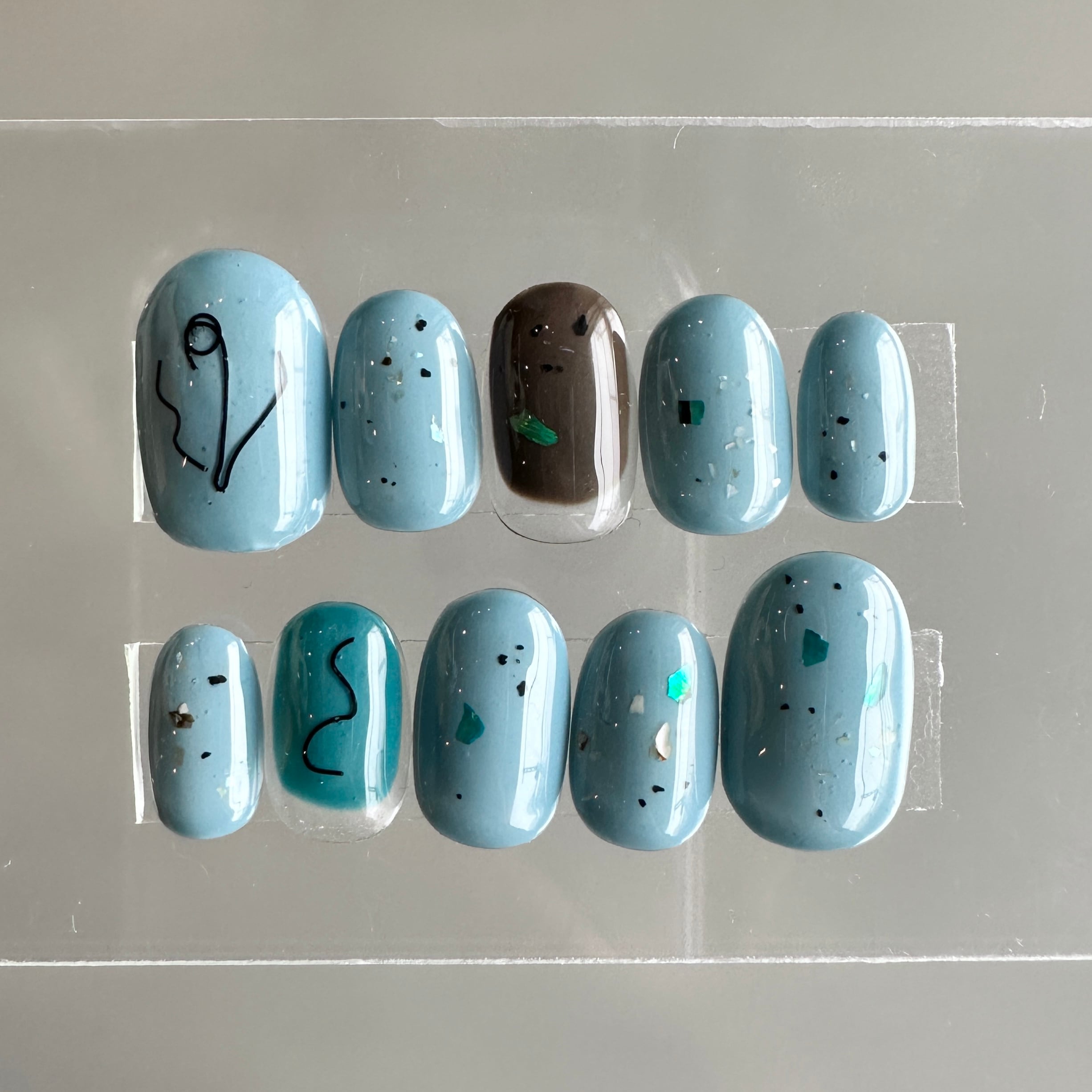 mint / wire / simple【現品ネイルチップ】サイズ:M | tdp.studio