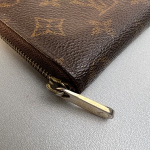 【最終処分SALE】LOUIS VUITTON ルイヴィトン モノグラム LV   レザー ジッピーコインパース ブラウン A-12132