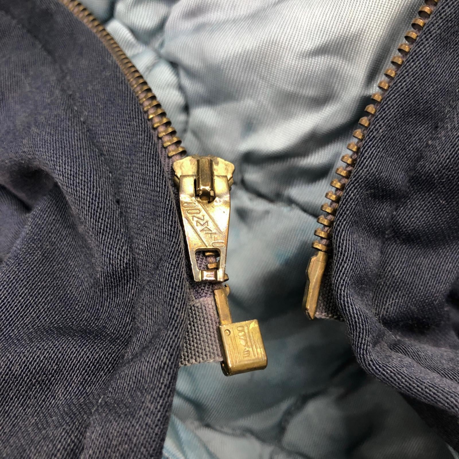 UNKNOWN 50 -60年代 中綿入り レーヨン系 ギャバジャン ギャバジン