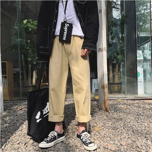 全2色 ストレートパンツ ロールアップ シンプル 大人 メンズ | WSCORE