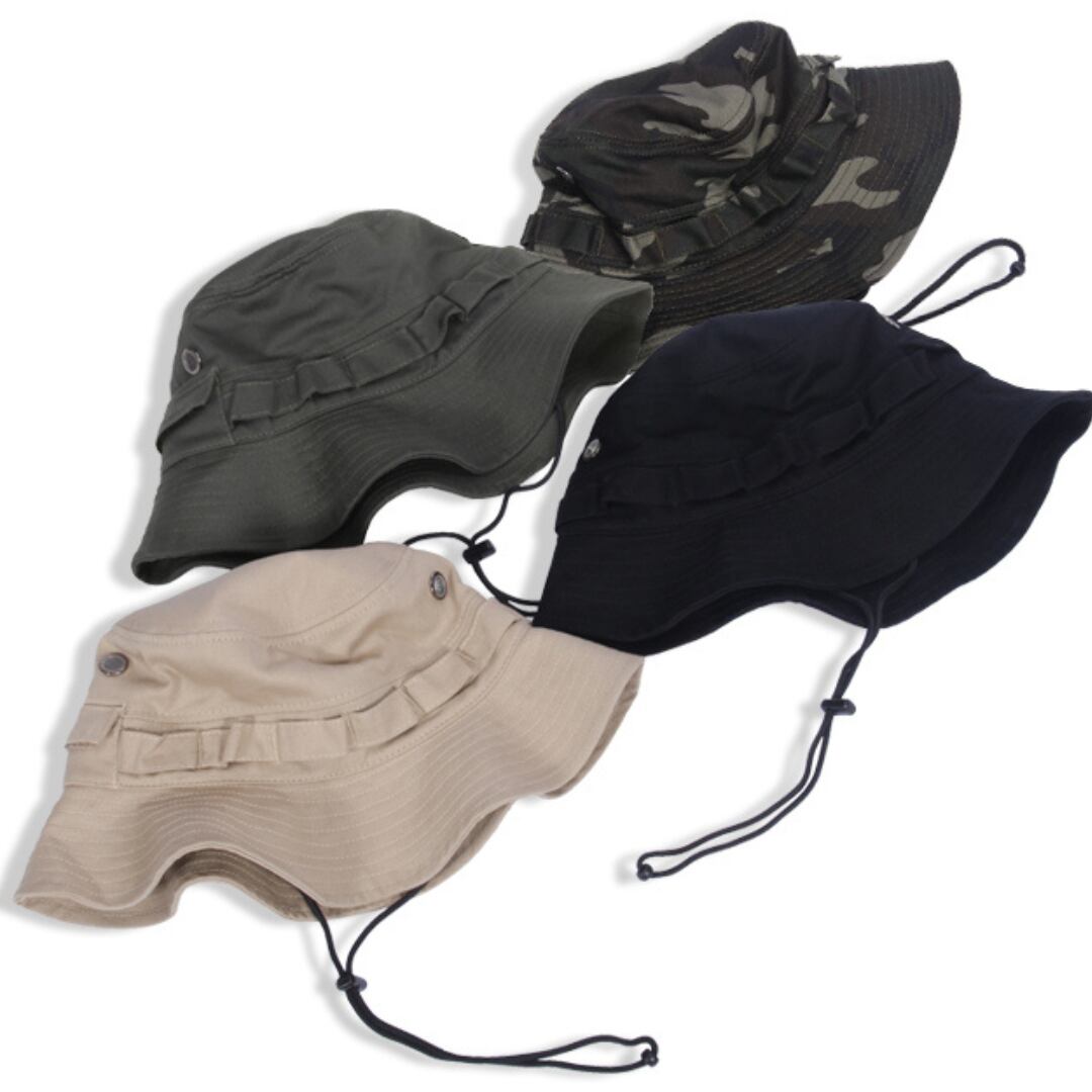 ボゥラーハット風デザインつば広バケットハット A18305