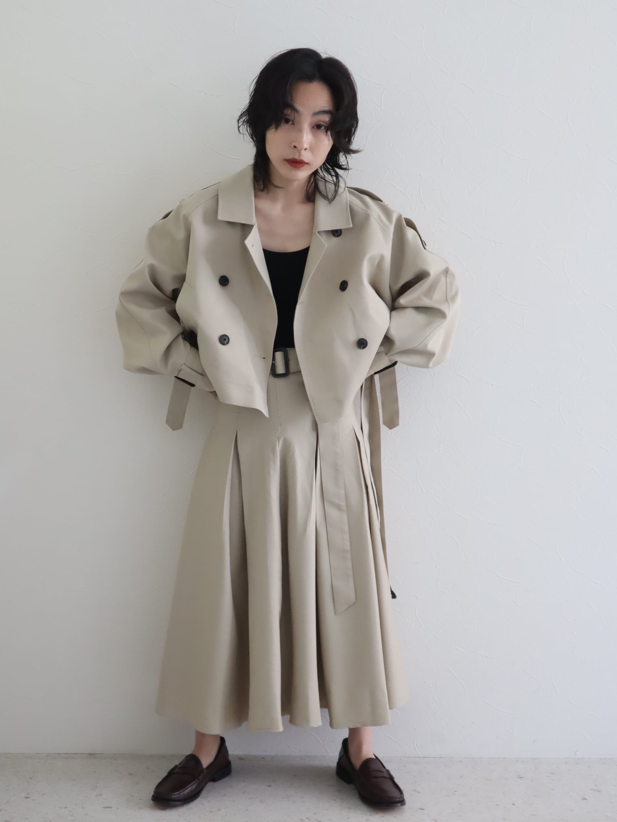 trench skirt | HAILEE