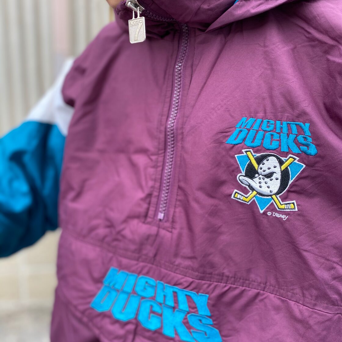 90年代 ビンテージ LOGO7 中綿 ナイロンプルオーバージャケット MIGHTY  