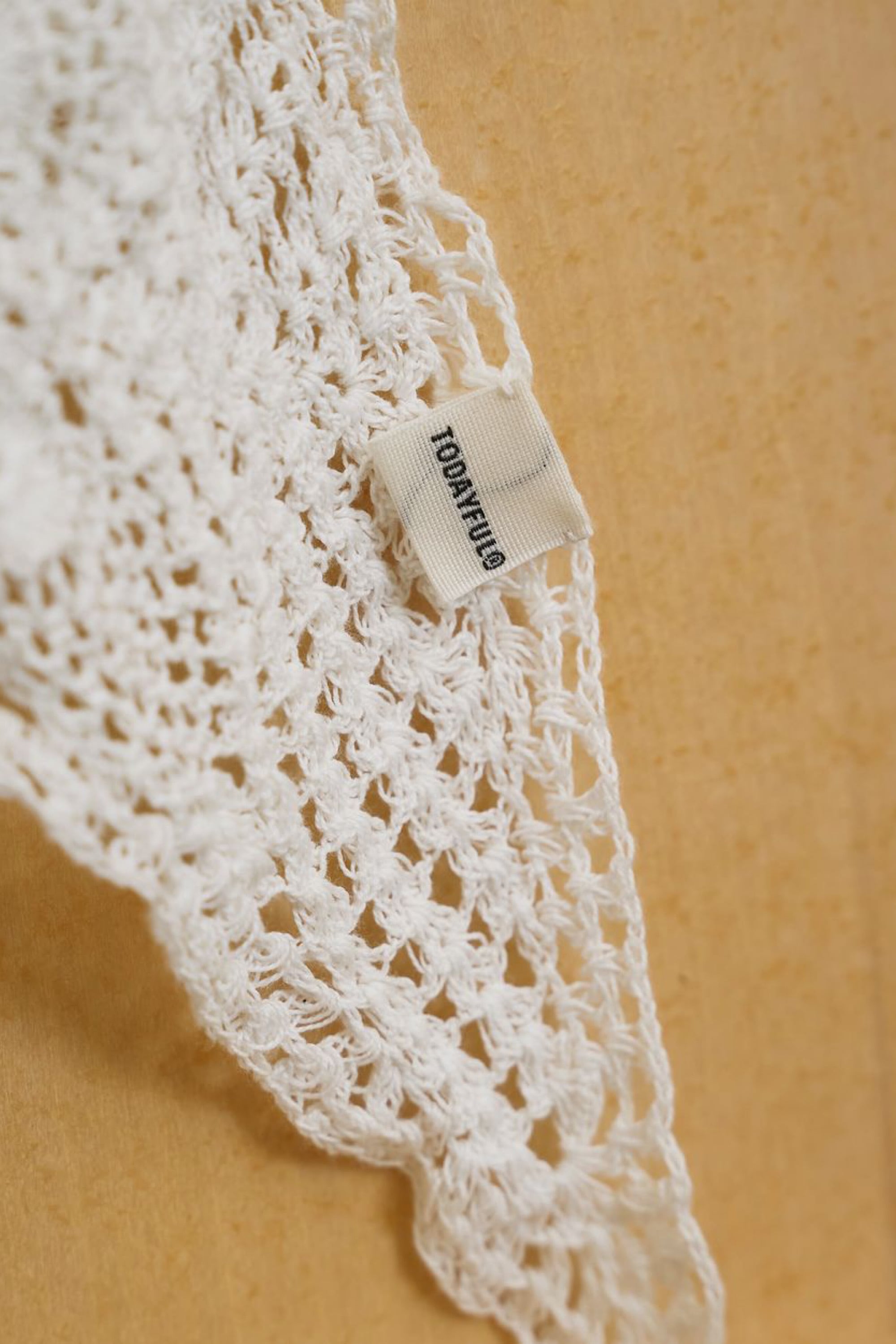 TODAYFUL Crochet Lace Scarf クロシェレーススカーフ Ecru | planet3rd