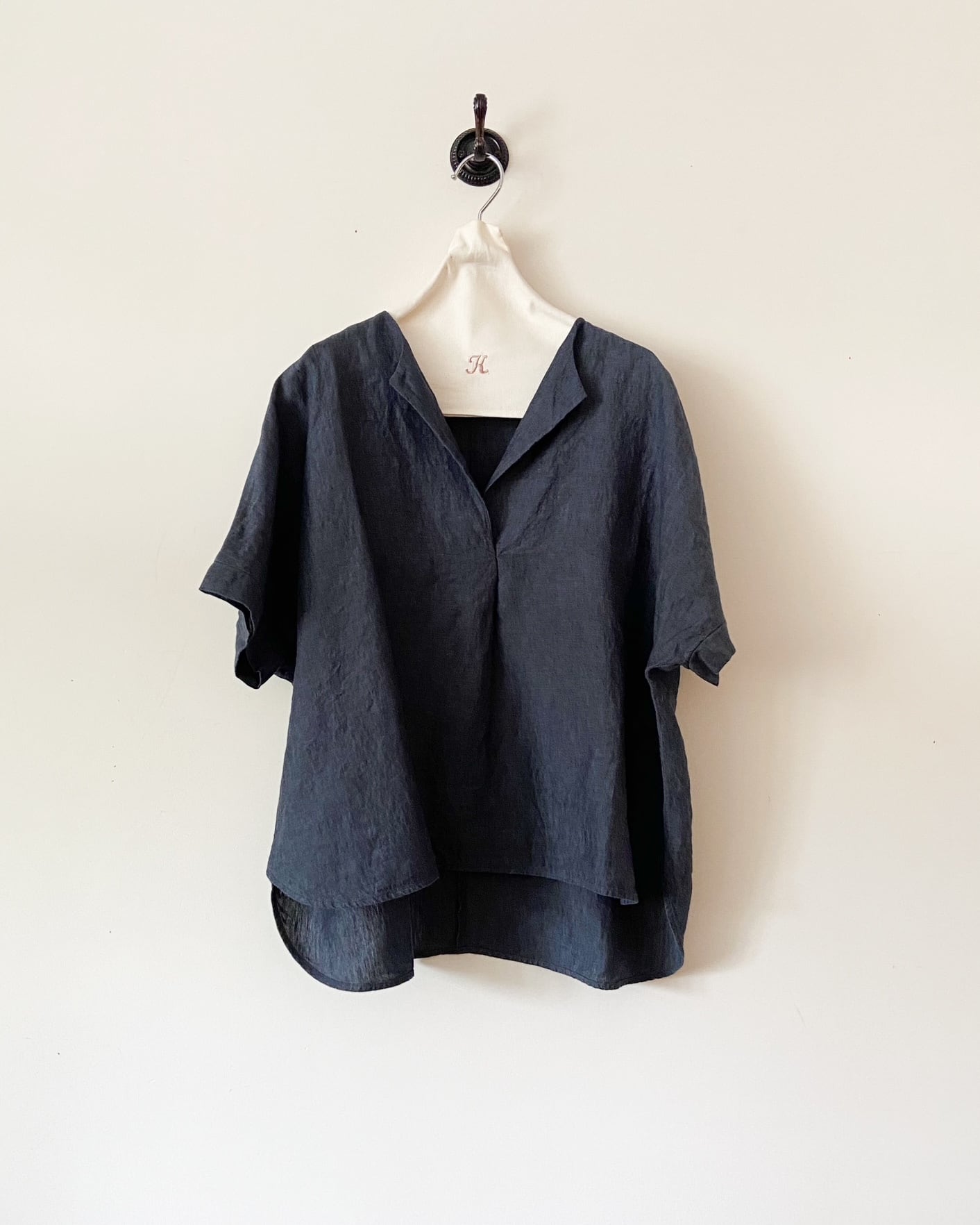 evam eva リネンタックプルオーバー　linen tuck pullover