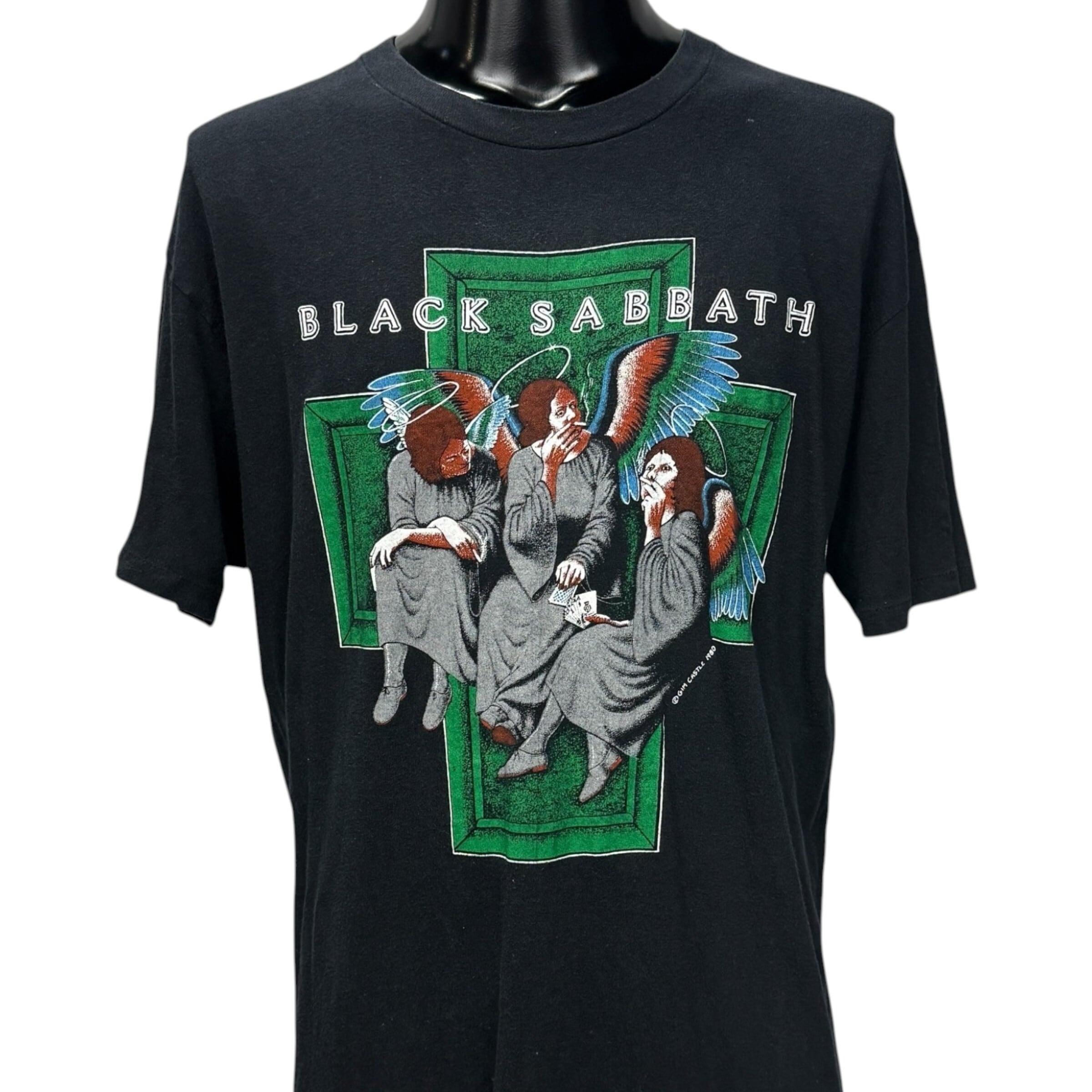 ブラック・サバス ヘヴン&ヘル バンドT ロック バンT 古着 Tシャツ 半袖 BLACK SABBATH】ブラックサバス 