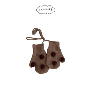 【予約/特典】cocori / Pom-pom knit gloves