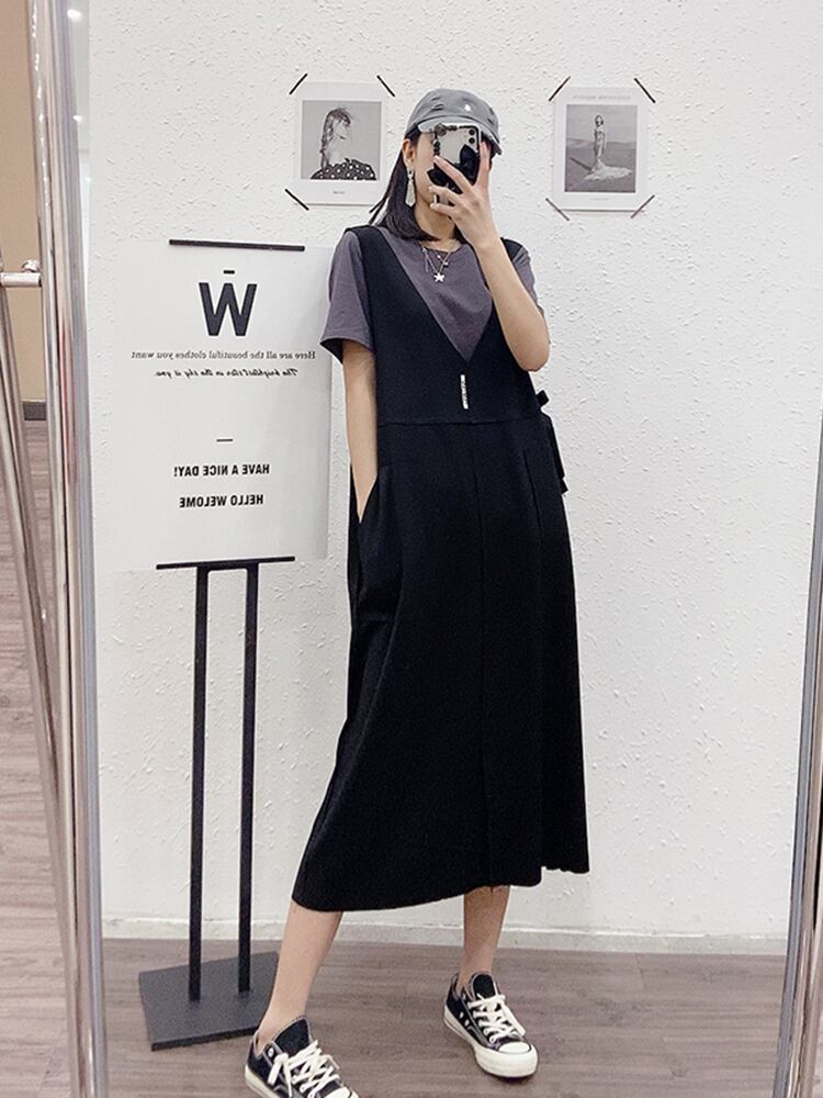 サマートップス レディース 大きめサイズ 夏物 スカート Tシャツ ミックスインファッション7945008806