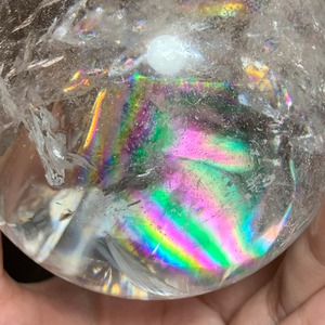 レアな大玉♪一点物！綺麗で美しいレインボー✩大玉アイリスクォーツスフィア