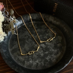 【 one knot 】1.2mm brass necklace